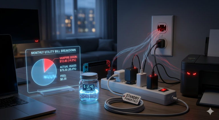 The Standby Power Fact: Quantifying the "Vampire Electronics" Drain on Monthly Bills
